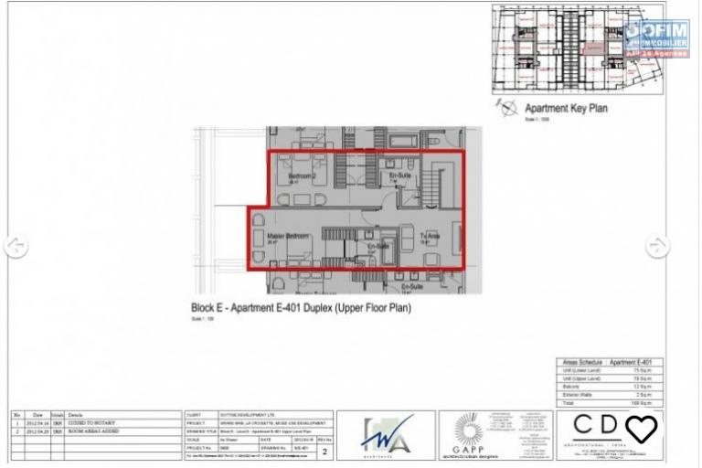 For resale an apartment accessible for purchase to foreigners with a permanent residence permit for the whole family in Grand Baie La Croisette.