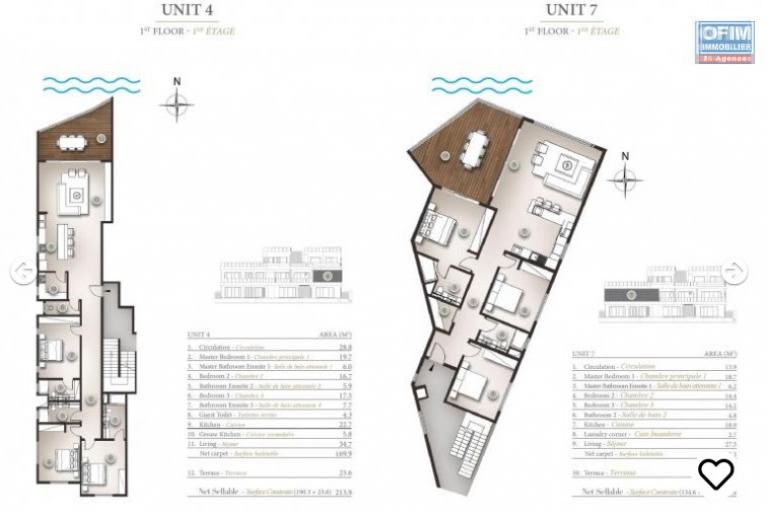 For sale a program of 7 waterfront apartments accessible for purchase to Mauritians and foreigners offering a permanent residence permit.