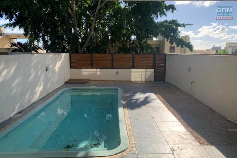 Flic en Flac for rent unfurnished 3 bedroom duplex with swimming pool located in a quiet area.