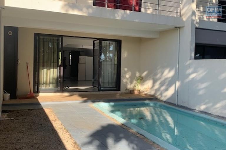 Flic en Flac for rent unfurnished 3 bedroom duplex with swimming pool located in a quiet area.