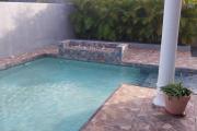 For rent large 4 bedroom villa with private swimming pool not far from Intermart and Butte à l'herbe beach in Calodyne.