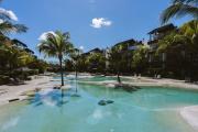 Mon Choisy for sale 2 bedroom ground floor apartment in a secure residence 2 steps from the beach.