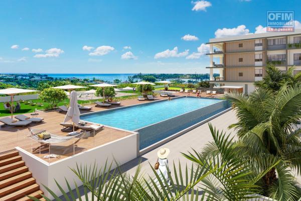 Accessible to foreigners: friendly one bedroom apartment for sale with shared swimming pool in Grand Baie La Croisette.