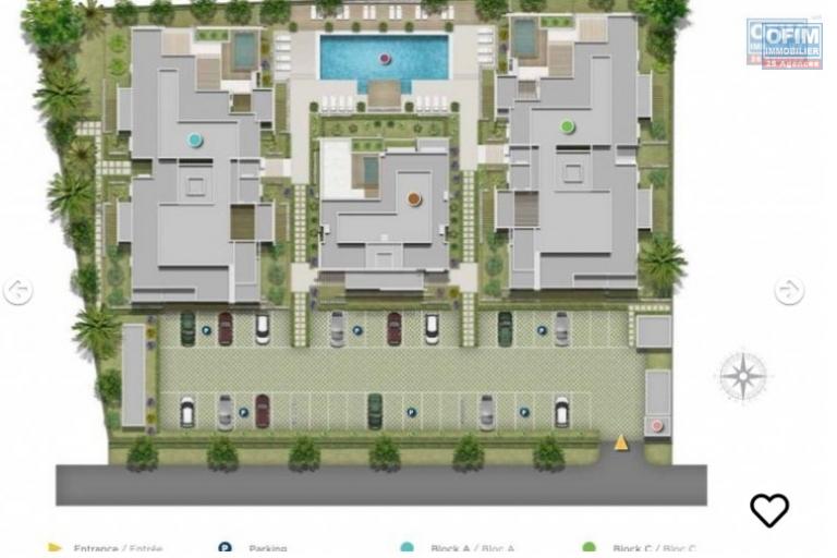 En projet un programme de 35 appartement avec piscine accessible à l’achat  aux étrangers à Grand Baie/Pereybère près de la costal road et de la mer.