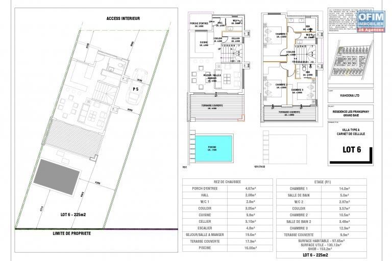 A vendre très belle villa contemporaine au statut PDS éligible à l’achat aux Mauriciens et aux étrangers située à Pereybère à 1000 mètres de la plage.