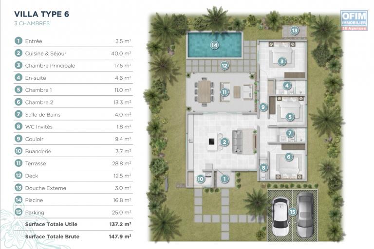 Accessible aux étrangers et aux Mauriciens: Votre villa à deux pas de la mer à Trou aux Biches.