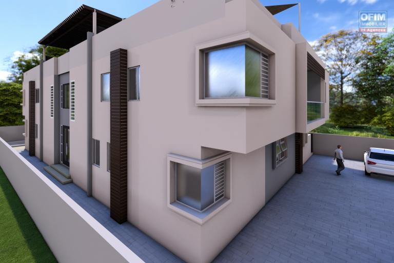 Flic en Flac à vendre projet de 5 appartements 2 chambres + roof top avec piscine commune situé au premier étage dans un quartier résidentiel et calme.